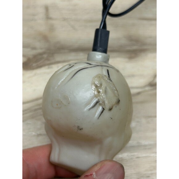 Halloween Plastic Artificial Skull Garland Electric String Lights Decoration - Picture 10 of 14